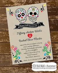 Sugar Skull Wedding Invitation As Two Souls Become One Day Of The Dead Halloween Skull Invite T Skull Wedding Invitation Sugar Skull Wedding Skull Wedding