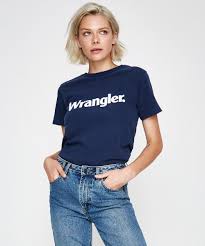 Wrangler Uptown T Shirt Faded Navy Short Sleeve T Shirts T Shirts Clothing Shop Womens General Pants Online Shopping Outfit Women Shopping Clothes
