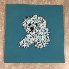 This is an inexpensive activity that's good for craft fans of all ages. Dog String Art Art Gallery