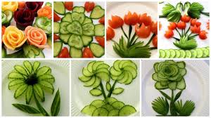 In order to make sure that your kids get all the benefits of various vegetables and fruits, salads are a blessing in disguise as one of the most convenient and easiest forms of food items to be prepared. 10 Super Salad Decoration Ideas Vegetable Flower Plate Decoration Youtube