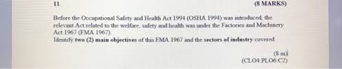 Criminal procedure amendment act no 9. Solved 11 8 Marks Before The Occupational Safety And H Chegg Com