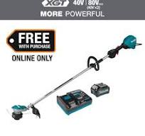 Makita XGT 40V max Brushless Cordless 15 in. String Trimmer Kit (4.0 Ah)  GRU01M1 - The Home Depot