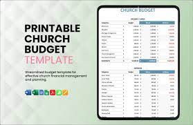 Free Printable Church Budget Template