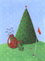 Decor also makes great gifts for dads who love golf. Stock Illustration Golf Christmas