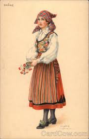 We have more vocab lists. Woman In Traditional Dress Skane Sweden
