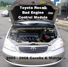 Take it to a dealer and they will do it free, under a recall issued by toyota for possible bad ecu in 2006 and other years, recall id# 81878. 2005 2008 Toyota Corolla Matrix Recall