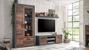 Wohnlandschaft brooklyn / sofa dreams wohnlandschaft roma u form kaufen otto in 2020 leather sectional leather sectional sofa sectional sofa : Wohnwand O3 Brooklyn Matera Grau Old Mix Braun 260x201