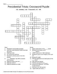 Working with a pencil and paper is one of the most satisfying ways to solve puzzles. Presidential Trivia Crossword Puzzle 25 27 By Kate Remillard Tpt
