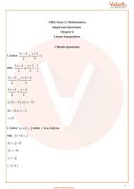 Prepared by teachers of the best cbse schools in india. Important Questions For Cbse Class 11 Maths Chapter 6 Linear Inequalities