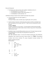 Image of contoh soal dan penyelesaian ekonomi manajerial. Jawaban Ekonomi Manajerial