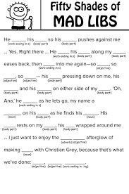 Many were content with the life they lived and items they had, while others were attempting to construct boats to. Fifty Shades Of Grey Mad Libs You Can Read With Your Mother In 2020 Funny Mad Libs Kids Mad Libs Wedding Party Games