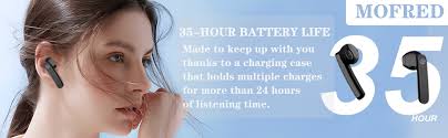 Amazon.com: Wireless Earbuds, Bluetooth Headphones with Microphone, IPX7  Waterproof, 35H Playtime, High-Fidelity Stereo Earphones,Compatible with  Apple/iOS/Android,for Running/Fitness/Work