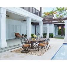 Home Decorators Collection North Lake 7 Piece Aluminum Outdoor Dining Set With Sunbrella Spectrum Sierra Cushions Fg B Patio Outdoor Space Design Pergola Patio