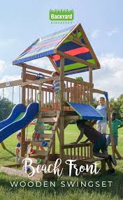 Beach Front Wooden Swingset Backyard Adventure Backyard Playset Big Backyard