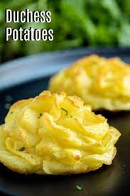 This Easy Duchess Potatoes Recipe Is An Elegant Make Ahead Mashed Potato Recipe That Is Perfec Duchess Potatoes Potato Side Dishes Easy Easter Crockpot Recipes