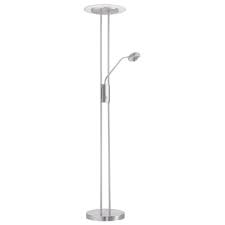 Led Stehleuchte Fluente In Nickel Und Transparent 31w 4100lm
