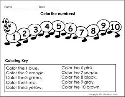 Your preschoolers will practice handwriting, cutting, tracing. Color The Numbers Prek Primary Worksheet Abcteach