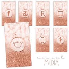 This rose gold look will give your instagram profile a more feminine aesthetic. Instagram Stories Highlights Covers Rose Gold Glitter Marble Rose Gold Glitter Rose Gold Highlights Story Highlights