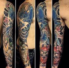 Koi Daruma Japanese Style Full Sleeve Tattoo Sleeve Tattoos Tattoo Japanese Style Japan Tattoo Design