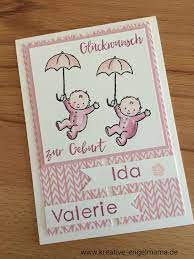 Für später hätte sie alles dazu kaufen. Kreative Engelmama Stampin Up Geburt Zwillinge Madchen Gluckwunsch Kirschblute Zarte Pflaume I Gluckwunschkarte Geburt Karte Geburt Grusskarten Geburt