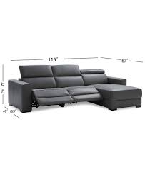 Furniture Nevio 115 In 2020 Sectional Sofa With Chaise Leather Sectional Sofa Leather Sectional