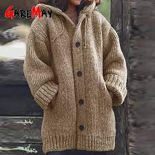 Check spelling or type a new query. Cardigan Hooded Oversize Knitwear Sweater Female Winter Casual Long Sleeve Button Knitted Coat Women Autumn Hooded Outerwear 5xl Cardigans Aliexpress