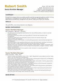 Investment analyst c job title investment analyst position reports to coo position supervises job summary the investment analyst will ensure the competitiveness of the organization by devising. Senior Portfolio Manager Resume Samples Qwikresume