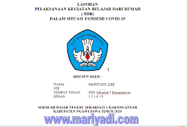 Laporan ini di buat oleh konsultan untuk memantau perkembangan progress kegiatan lapangan kegiatan proyek agar selesai tepat waktu. Laporan Wfh Work From Home Guru Sdn Sekarjati 1 Karanganyar Kelas 2 Mariyadi Com