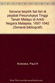 Specialize in dasar polisi kerajaan, development pejabat pesuruhjaya sukan malaysia has an office in sri petaling wp. 9789838610131 Senarai Terpilih Fail Fail Di Pejabat Pesuruhjaya Tinggi Tanah Melayu Di Arkib Negara Malaysia 1897 1942 Senarai Bibliografi Abebooks Kratoska Paul H 9838610135