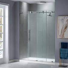 Impact window and door specialists. á… Woodbridge Frameless Shower Doors 56 60 Width X 76 Height With 3 8 10mm Clear Tempered Glass In Polished Chrome Finish Woodbridge