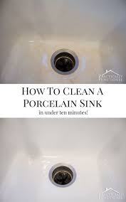 Squeeze the lemon to make lemon juice mix the lemon juice and salt to form a paste pour the paste on the porcelain sink then take your kitchen scourer and rub the paste gently against the stains How To Clean A Porcelain Sink Including The Stains And Scuff Marks Practically Functional Clean Porcelain Sink Porcelain Sink Sink