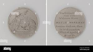 Death of Daniel Beekman, Luther's pastor in West-Zaandam, Anonymous, 1795  Silver medal. Front: opened Bible, rolled out map, globe, skull and smoking  oil lamp standing