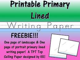 Find kindergarten writing paper in several primary styles. Free Printable Reproducible Primary Lined Paper Freebie In Landscape And Portrait Format Great For Beginner Writers Kind Writing Paper Lined Writing Paper Kindergarten Journals