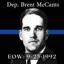 On this date, 32 years ago, Deputy Brent McCants was shot and killed in the  line of duty during a traffic stop near where Manchester Meadows in Rock  Hill is today. #YCSONews #
