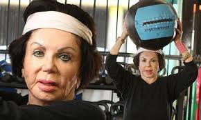Jackie Stallone, 93, weight lifts through tough crossfit work out