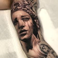 Best Black And Grey Tattoo Artists In The Us Lady Of Sorrows Artist Tony Tonez Country Us Follow Skingiants For Daily Tatt In 2020 Tattoos Cool Tattoos Tattoo Artists