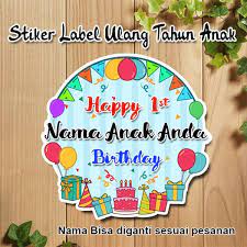 Selamat ulang tahun anakku tersayang, semoga panjang umur, menjadi anak yang pintar dan berbakti kepada orangtua. Jual Stiker Label Ulang Tahun Anak Untuk Ditempel Di Kemasan Tumpeng Mini Dll Di Lapak Tazkia Sticker Bukalapak