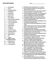 Common Genetic Disorders Matching Genetic Disorders Genetics Disorders