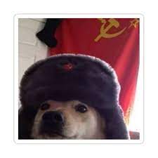 Comrade Doggo Communist Sticker By Jeangel97 In 2021 Cute Memes Animal Memes Funny Memes