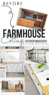 Hover over the plus sign on each image to view a farmhouse kitchen design tip. Farmhouse Cottage Kitchen Reveal Cherished Bliss