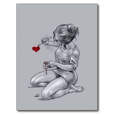 Painting Love Postcard Zazzle Com In 2020 Girl Drawing Kristina Webb Drawings Art