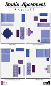 Studio Apartment Layout Guide The Front Door By Furniture Row Apartment Layout Studio Apartment Layout Studio Apartment Decorating