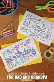 Card Happy Birthday Grandpa Coloring Page Printable Coloring Birthday Card For Dad Or Grandpa Dad Birthday Card Coloring Birthday Cards Birthday Card Printable