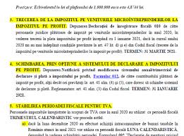 Trecerea de la impozit microintreprindere la impozit pe profit, in cursul anului: Schimbarea Vectorului Fiscal La Inceputul Anului 2021 Info Trecerea De La Impozit Pe Profit La Impozitul Pe Veniturile Micro Èi Invers Cabinetexpert Ro Blog Contabilitate