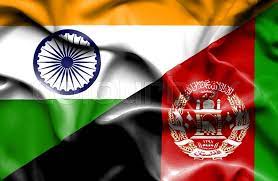 The afghan team who are a point behind india, need a. Waving Flag Of Afghanistan And India Stock Image Colourbox