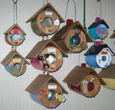 кормушка для птиц своими руками из коробки из под обуви Coffee Can Birdhouses Remesla Pererabotannye Podelki Detskie Podelki