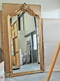 A worn oversized mirror is something i've been on the market for since i bought my house. Oversized Crested Mirror Louis Philippe Antique Gold English Decorations