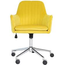 golden beach velvet fabric home office chair mid back desk chair mordern comfort task chair with side arms yellow office chair office chair home office chairs