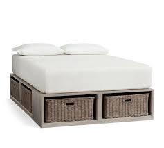 Offers 12 of clearance for extra storage under the bed. Stratton Storage Platform Bed With Baskets Wooden Beds Pottery Barn