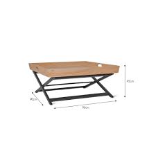 When you put together a coffee table form a box you do not expect the final product to be as stable , sturdy and as well made as this one ! Garden Trading Butlers Square Coffee Table Oak Black By Design